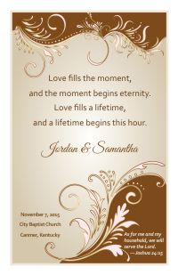 Wedding Program Cover Template 8G - Version 4